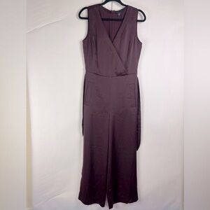 Nwot - Amaryllis, Women’s Sleeveless Wide Legged Romper. Color: Maroon. Size: 4.